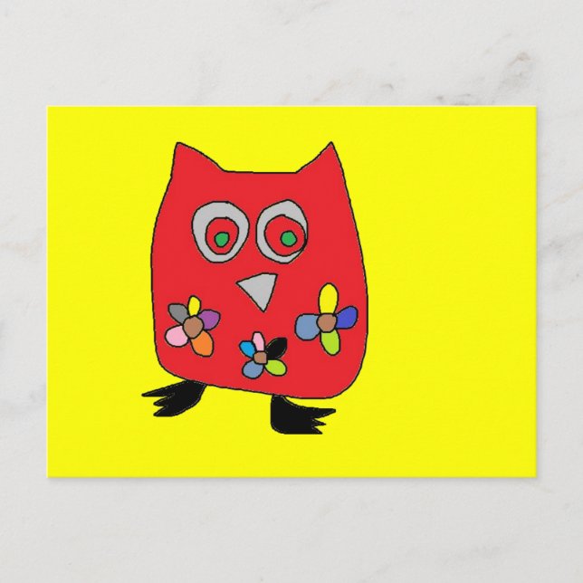 Cartes de hibou à plumes (Devant)