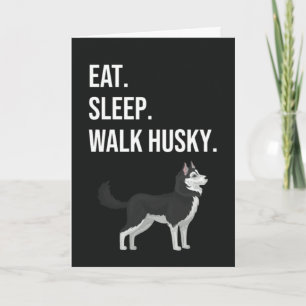 Cartes de Husky Drôle Chien avec les Yeux Bleus Pr