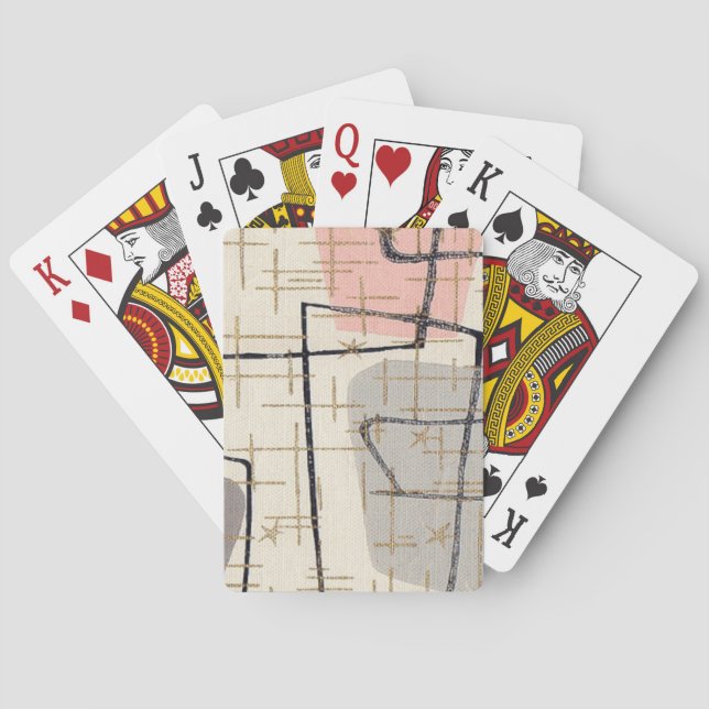 Cartes de jeu abstraites modernes de la moitié du (dos)