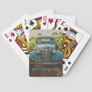 Cartes de jeu antiques de coupé des années 1930