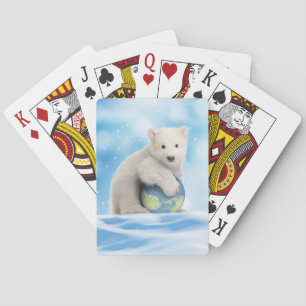 Cartes de jeu arctiques du monde d'ours blanc