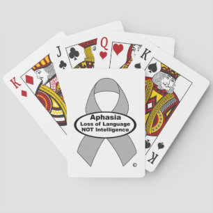 Cartes de jeu argentées de ruban d'aphasie