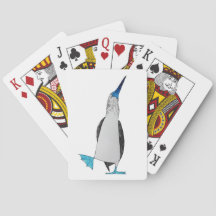 Cartes de jeu aux pieds bleues d'idiot (droites)