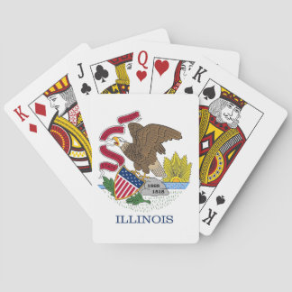 Cartes de jeu avec Drapeau de l'Illinois
