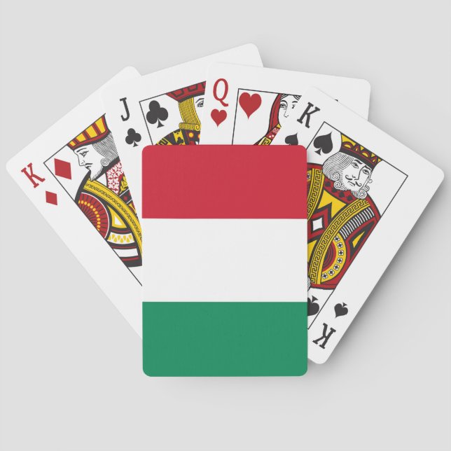 Cartes de jeu avec le drapeau de la Hongrie (dos)