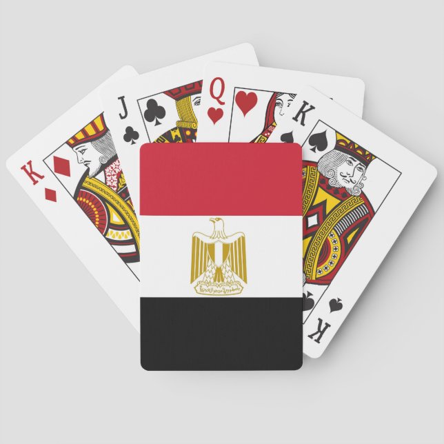 Cartes de jeu avec le drapeau de l'Egypte (dos)