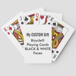 Cartes de jeu BLANC NOIR sur mesure Bicycle®
