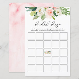 Cartes de jeu Blush Floral Fête des mariées