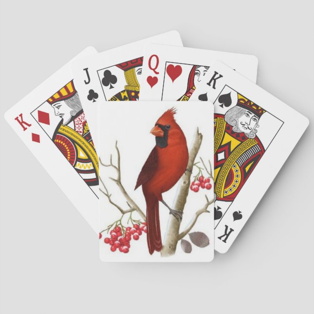Cartes de jeu cardinales rouges (dos)