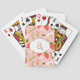 Cartes de Jeu Classique Motif Fraise Cute