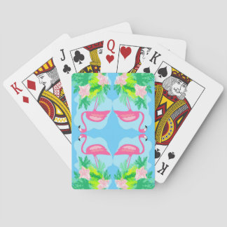 cartes de jeu classiques de motif de flamant