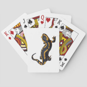 Cartes de jeu classiques de salamandre de feu
