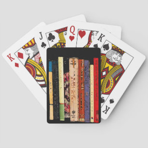 Cartes de jeu colorées de livres
