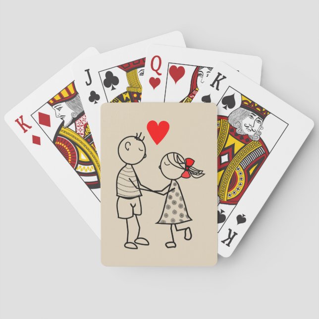 Cartes De Jeu Couple Cute (dos)