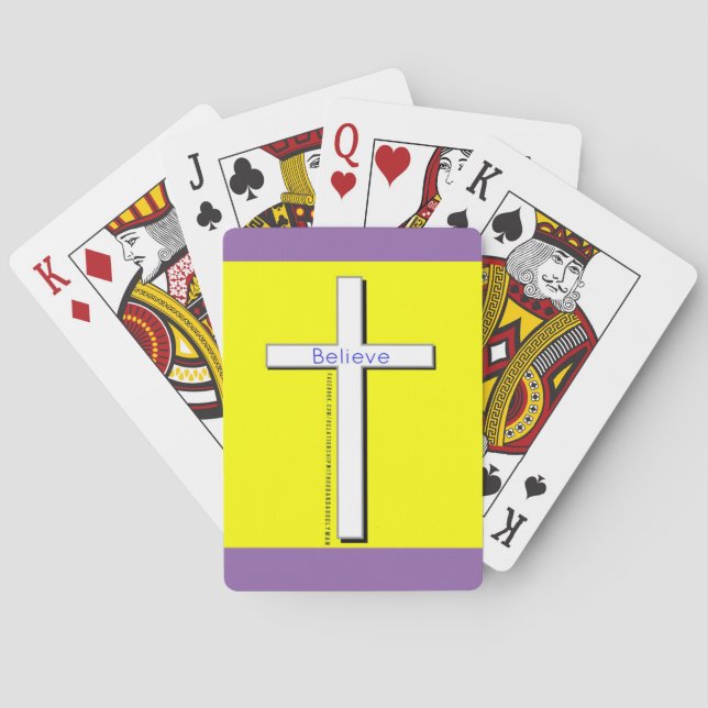 Cartes de jeu croisées chrétiennes (dos)