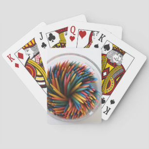 Cartes de jeu cure-dents colorés