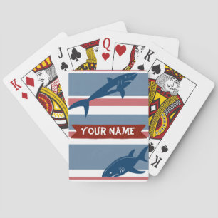Cartes de jeu customisées de requin