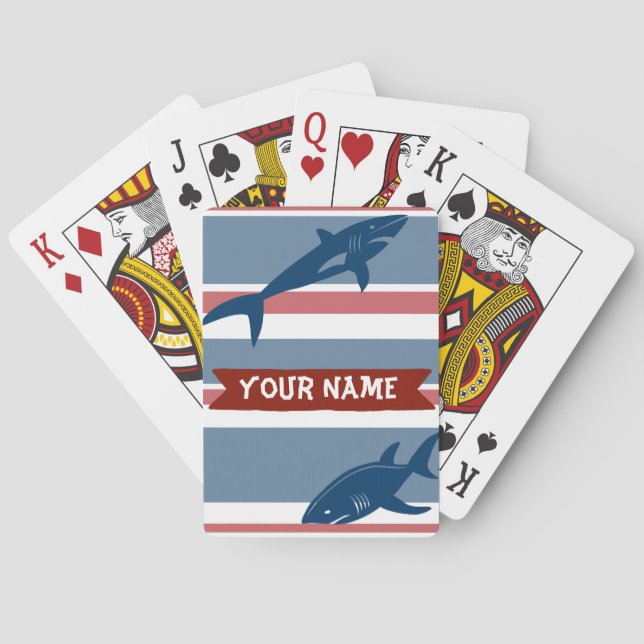 Cartes de jeu customisées de requin (dos)
