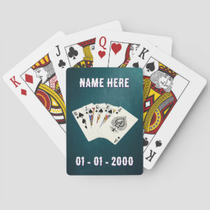 Cartes de jeu d'anniversaire de Poker