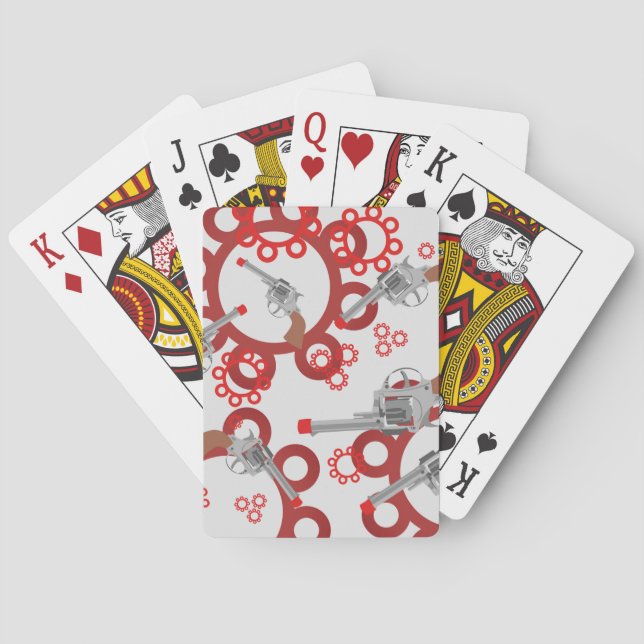 Cartes de jeu d'arme à feu de casquette (dos)