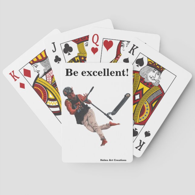 Cartes de jeu d'art d'imaginaire de scooter de (dos)