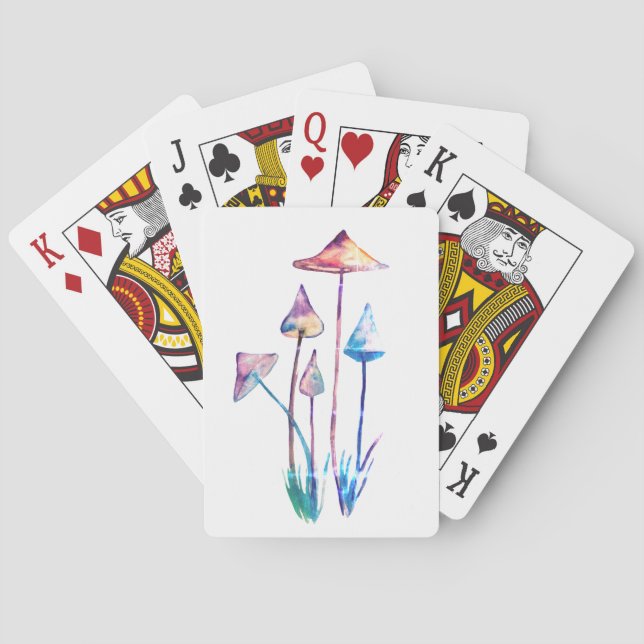 Cartes de jeu d'ArtClassic d'aquarelle de (dos)