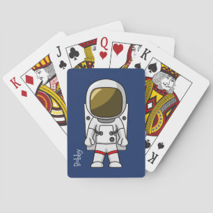 Cartes de jeu d'astronaute de bande dessinée