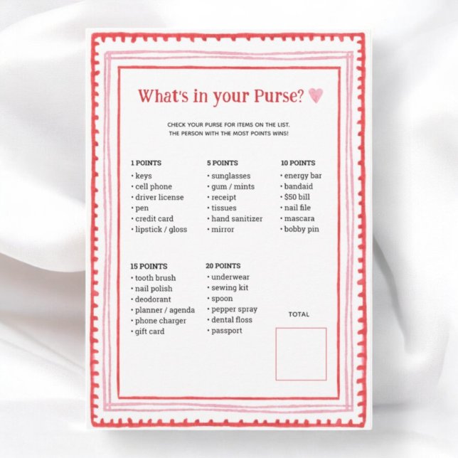 Cartes de jeu de Baby shower de coeur rose et roug (Créateur téléchargé)