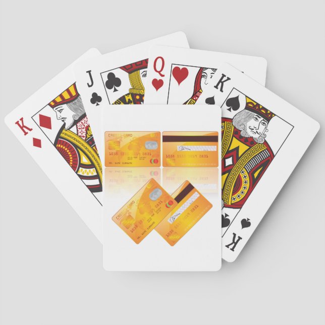 Cartes de jeu de cartes de crédit (dos)