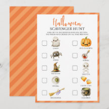 Cartes de jeu de chasse Halloween pour enfants