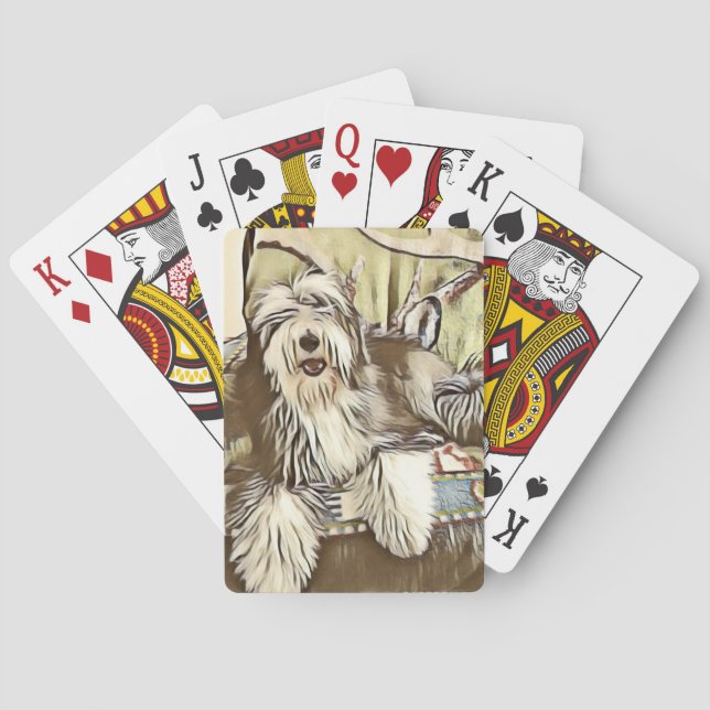 Cartes de jeu de collie barrées (dos)