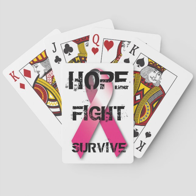 Cartes de jeu de conscience de cancer du sein (dos)