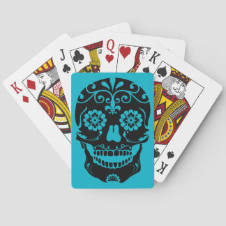 Cartes de jeu de crâne de sucre