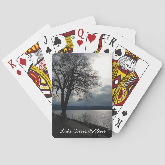 Cartes de jeu de d'Alene de Coeur de lac (dos)