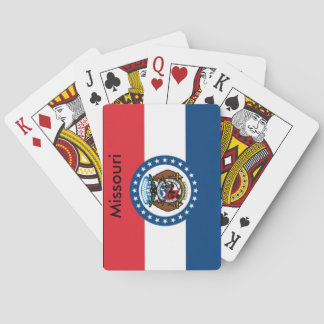 Cartes de jeu de drapeau d'état du Missouri