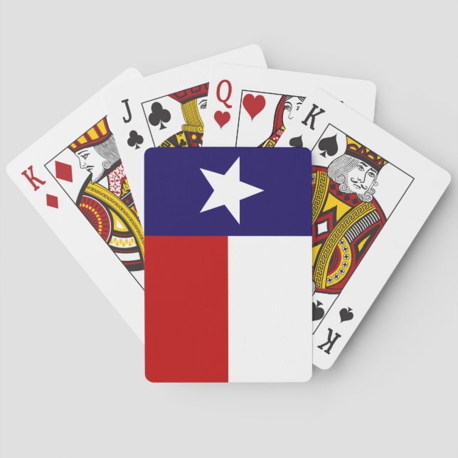 Cartes de jeu de drapeau d'état du Texas (dos)