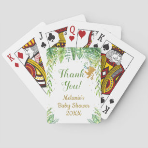 Cartes de jeu de faveur de baby shower de safari
