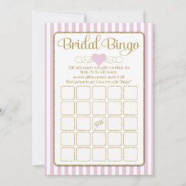 Cartes de jeu de Fête des mariées en or rose Bingo