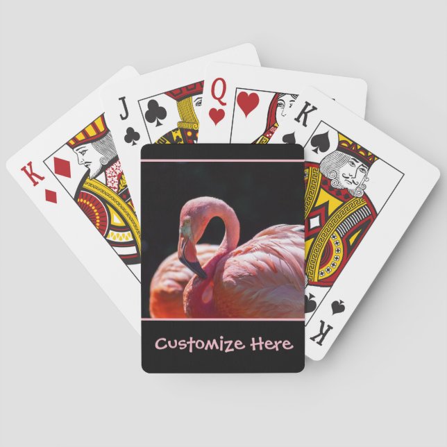 Cartes de jeu de Flamant rose (dos)