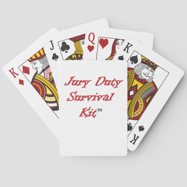 Cartes de jeu de fonctions de juré (dos)