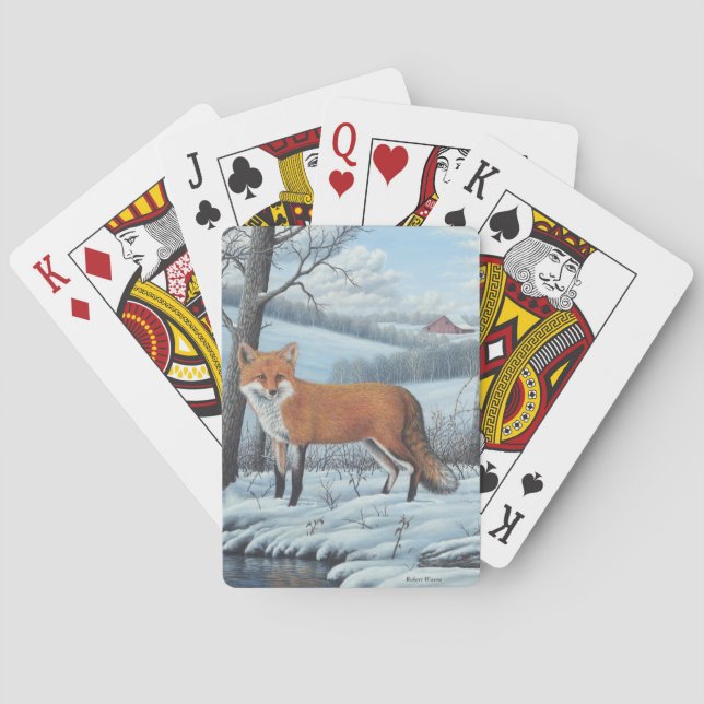 Cartes de jeu de Fox rouge (dos)