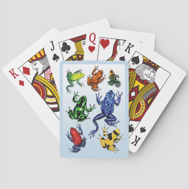 Cartes de jeu de grenouille de dard de poison (dos)