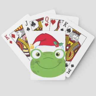Cartes de jeu de grenouilles de Noël