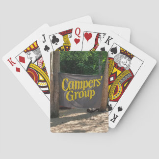 Cartes de jeu de groupe de campeurs