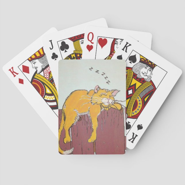 Cartes de jeu de Kitty Dormir (dos)