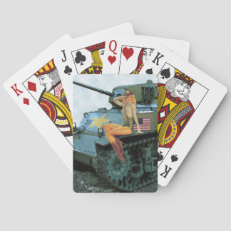 Cartes de jeu de la fille de réservoir
