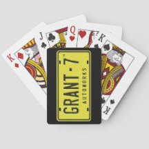 Cartes de jeu de logo de G7 - noir
