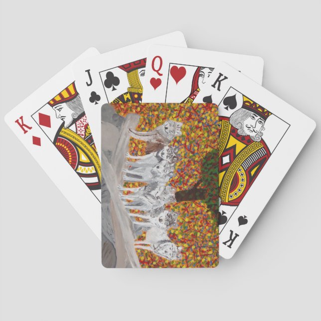 Cartes de jeu de loups gris (dos)