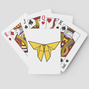 Cartes de jeu de papillon d'origami
