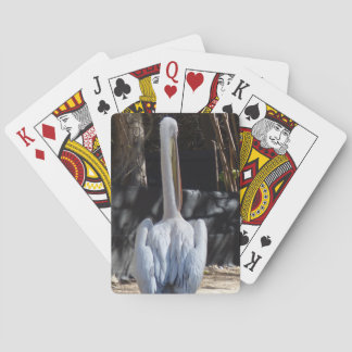 Cartes de jeu de pélican blanc